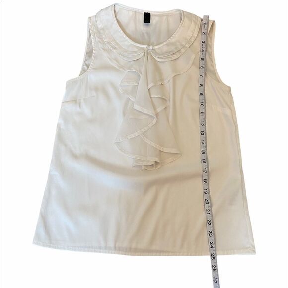 VERO MODA Cream Ruffle Sleeveless Light Top M - Picture 2 of 9